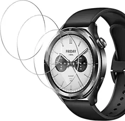Premium Tempered Glass Screen Protector Set - Anti - Scratch Film for Smartwatches (3 - Pack) (Transparent)