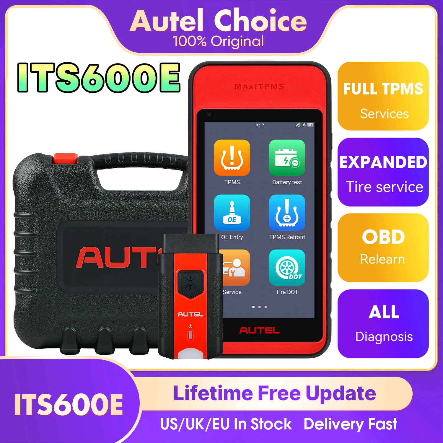 Autel MaxiTPMS ITS600 TPMS Relearn Tool TPMS Programming Tool Relearn Sensors TPMS Diagnostics Scanner Car Tool