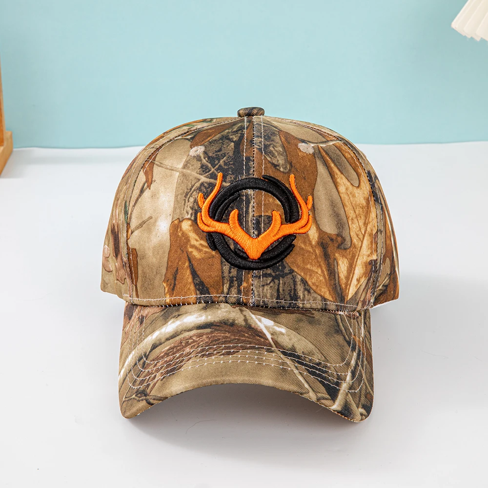 Casquette baseball brodée cornes camouflage pêche - Tactique printemps automne randonnée pêche visières