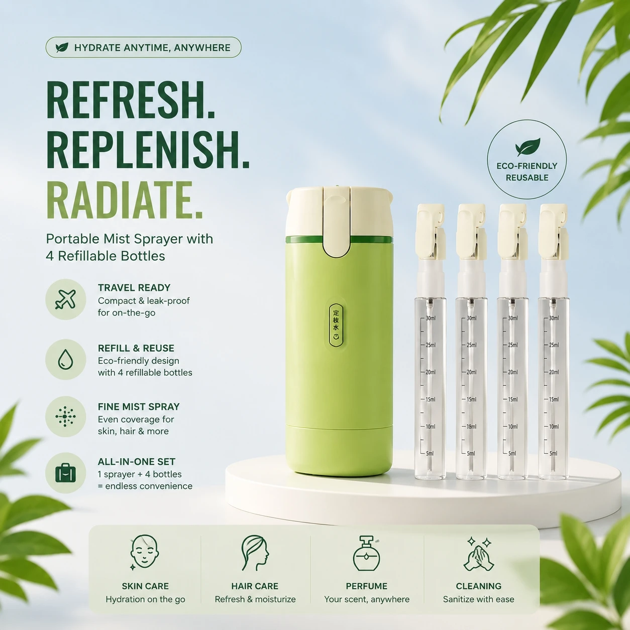 Compact Multi-Liquid Travel Dispenser - TSA Approved, Leak-Proof, BPA Free
