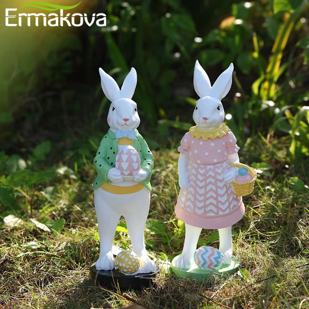 Neue Ostern Kaninchen Figur Osterei Dekoration Ornament Hause Outdoor Garten Gartenarbeit Harz Handwerk