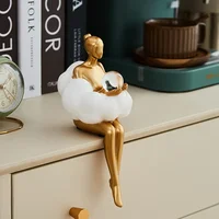 Sculpture de fille nuage, Statue d'art abstrait, décoration de Table moderne, décor de salle de luxe pour la maison, Design esthétique, artisanat 2