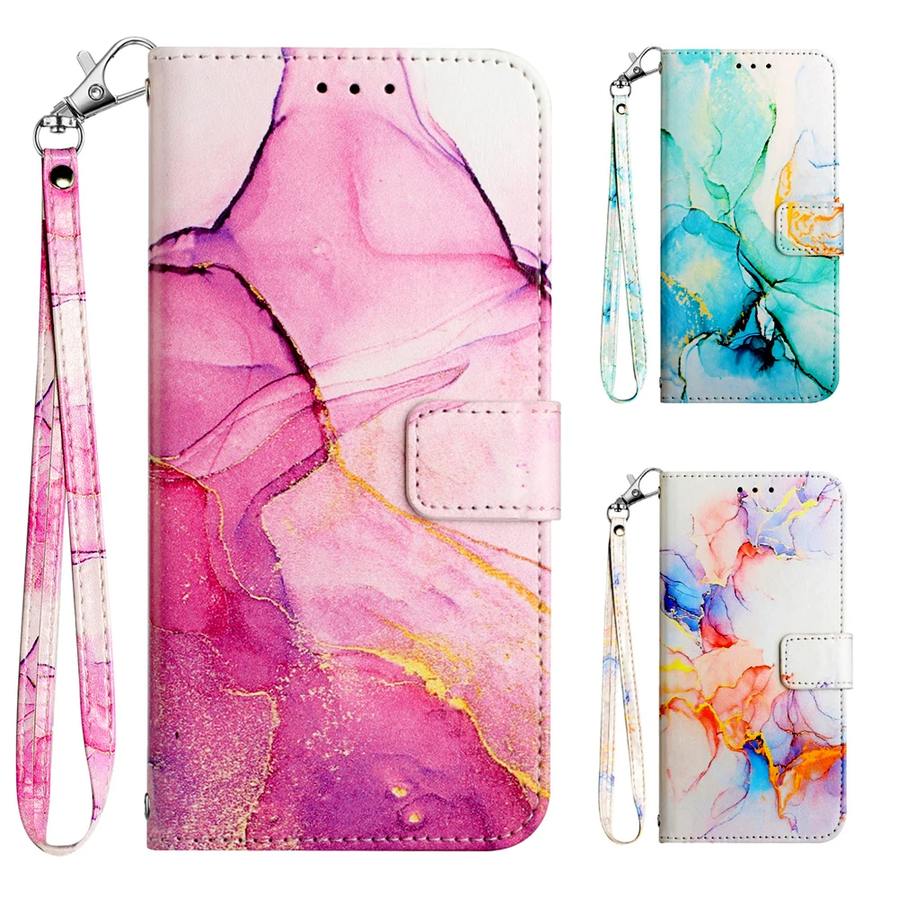 Per Zte Libero 5G Iii Flip Custodie Per Telefoni Vintage Su Blade A52 A72 5G Custodia Pittura Astratta Plaid Portafoglio Exotic Protect Cover