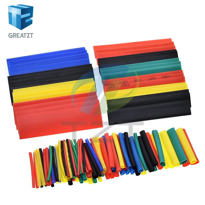 Heat Shrink Tubing 328Pcs Sleeving Wrap Wire Car Electrical Cable Kits Heat Shrink Tube Tubing Polyolefin 8 Sizes Mixed Color