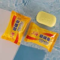 5PCS Shanghai Sulfur soap Bath soap Clean wash hands and face clean unisex soap behind the skin face deep clean 6