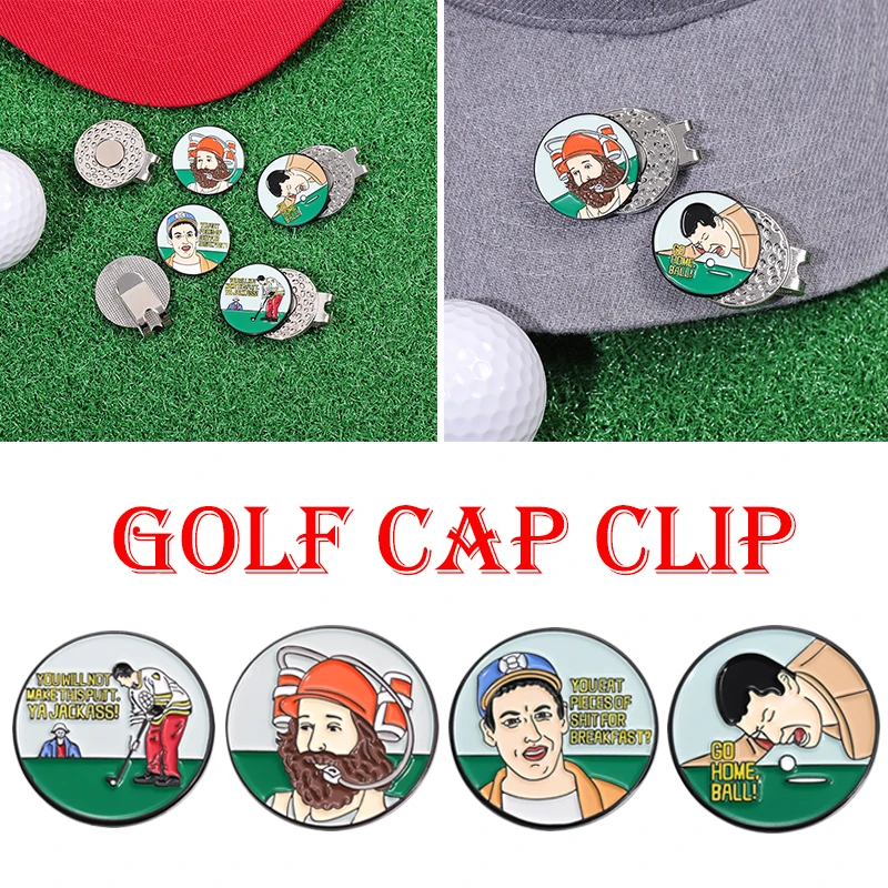 Funny Golf Hat Clip Enamel Magnetic Ball Marker Clip Baseball Cap Decorative Brooches Metal Lapel Badge Jewelry Golf Lover golf ball mark golf hat clip baseball cap pins