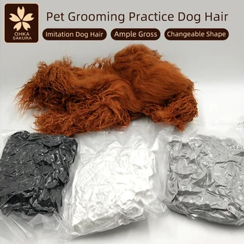 Simulazione di animali domestici Pratica di bellezza dei capelli Cane orsacchiotto standard Tutto il corpo Capelli finti Solo Pratica di rifinitura per toelettatura di animali domestici con cane modello