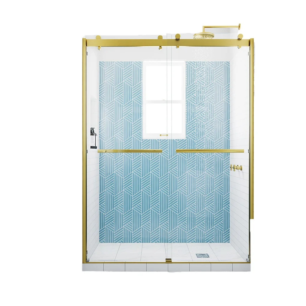 Seawin 10mm Glass Easy-to-Install Frameless Shower Room Double Sliding Glass Shower Door Bathroom Cabin