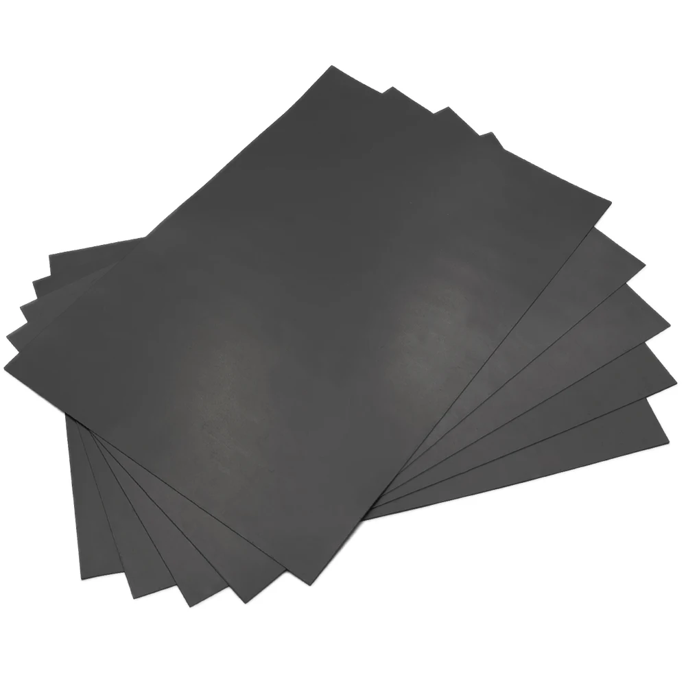 A4-Magnetbögen, 0,5 mm, schwarze Magnetmatten für Kühlschrank, Foto und Bild, Stanzform, Bastelmagnete, magnetisch auf einer Seite – Detail 1