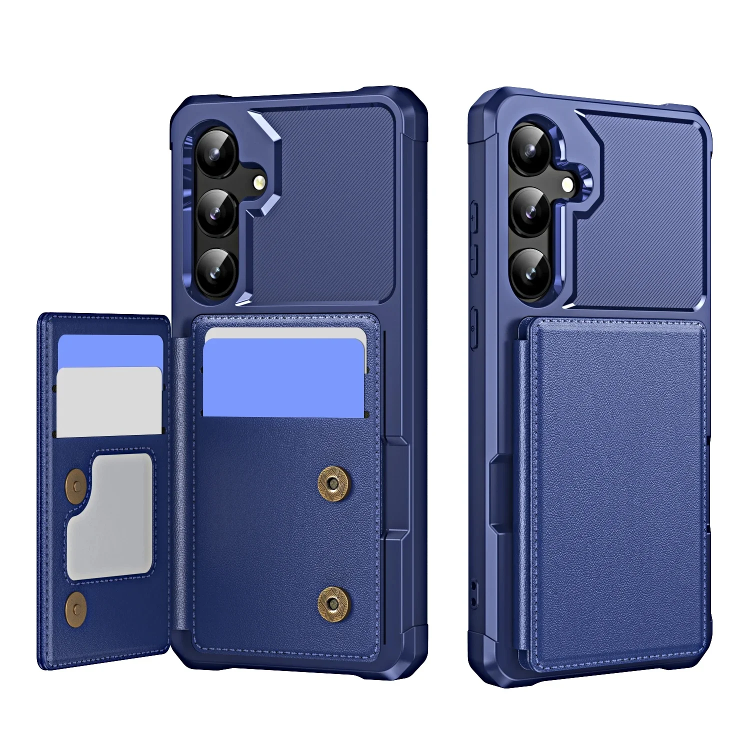 Magnetic Leather Card Slot Wallet Case - Universal Fit