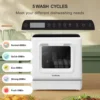 dishwasher, countertop dishwasher with water tank, dishwasher with 5 wash programs, It can also be connected to the tap 2