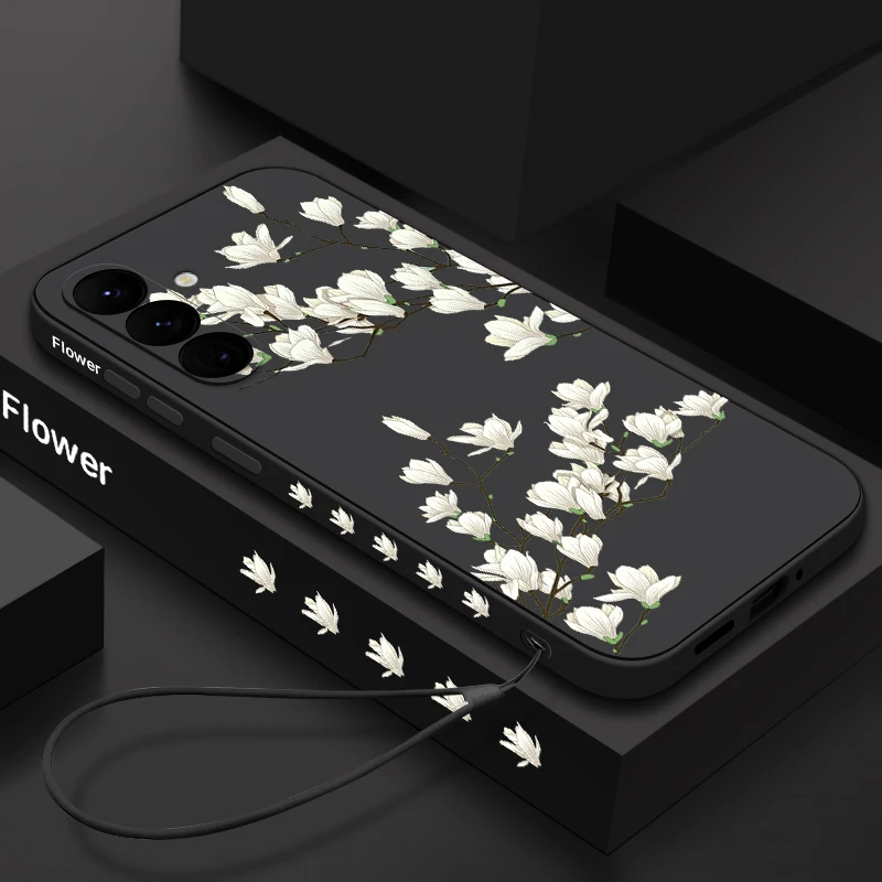 Magnolia Blossom Silicone Phone Case