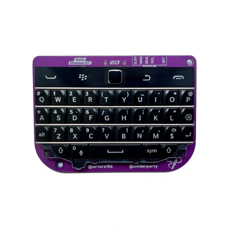 Mini tastiera cablata BlackBerry Q20 Solderparty Open Source BBQ20KBD Q20 Scheda nuda senza scocca Supporta USB/Qwiic/PMOD DY Regalo - immagine 2