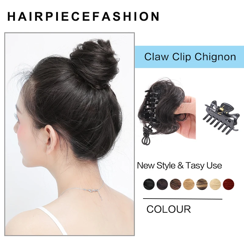 [Messy Bun] Mini Claw Clip Messy Bun Hairpiece | 1pc | Synthetic | Easy Hair Styling | Hair Accessories | Suitable for Girls