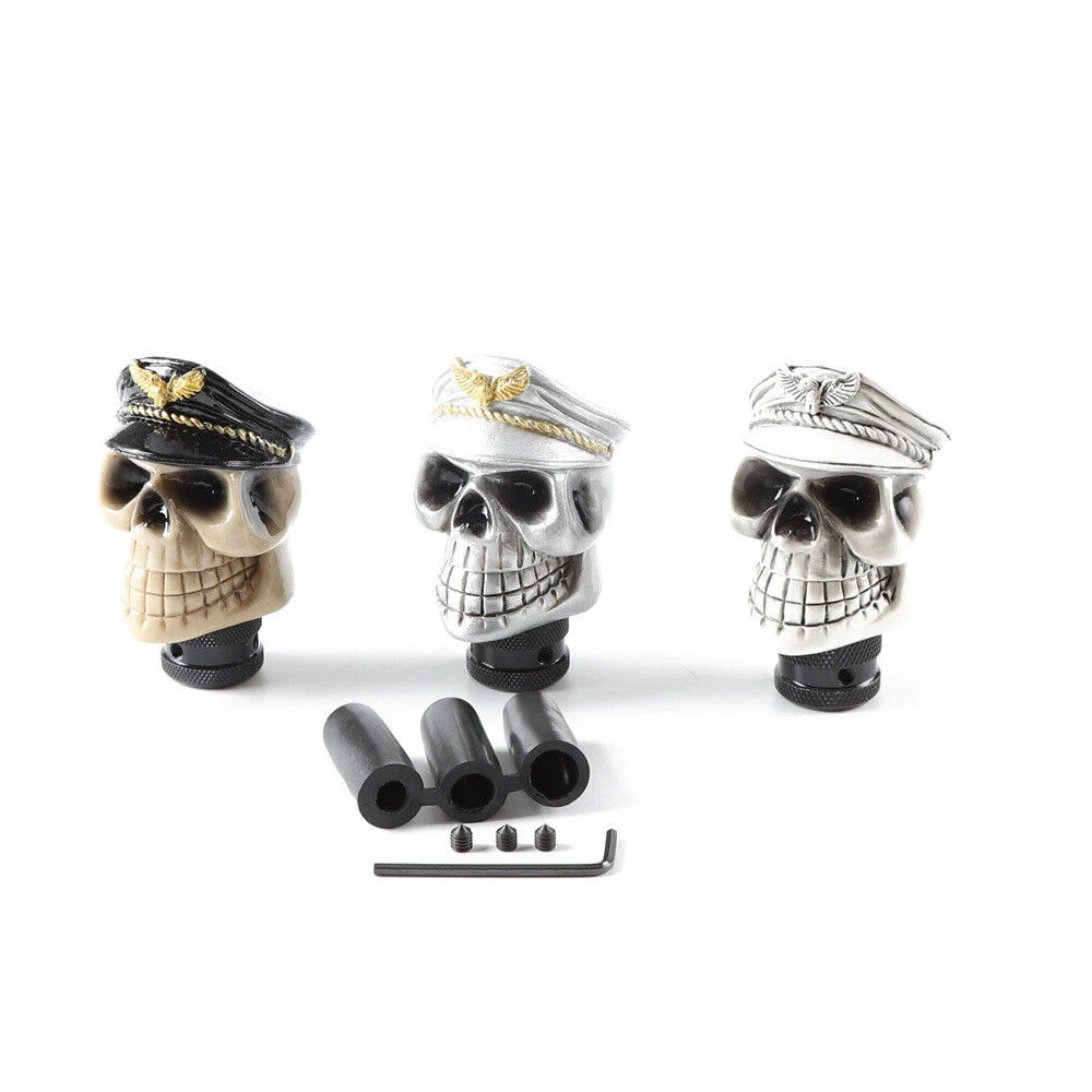 

1 Set Car Auto Resin Craft Shift Knob Manual Shifter Accessories Eagle Hat Skull Head Gear Stick