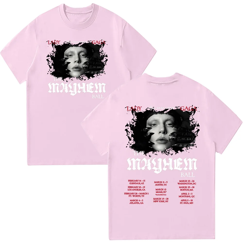 Lady Gaga The Mayhem Ball T-shirts Women O-Neck Short Sleeve