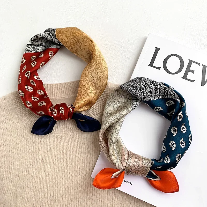 Neck Scarf Styles Small Head Scarf Small Square Silk Neck Scarves