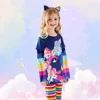 DXTON Girls Long Sleeve T-shirts Mermaid Print Children Clothing Kids Casual Tops Cartoon T-shirt Girl Cotton Outwear 3-12 Years 5