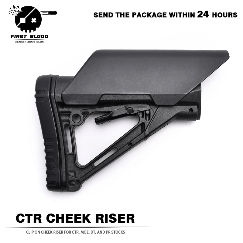 Taktischer Wangenerhöhung. Geeigneter Clip-on-Wangenerhöhung für CTR-, MOE-, DT- und PR-Lager. Für Nicht-Fackelstock-Lager AR15/M4-Werkzeugbeschläge