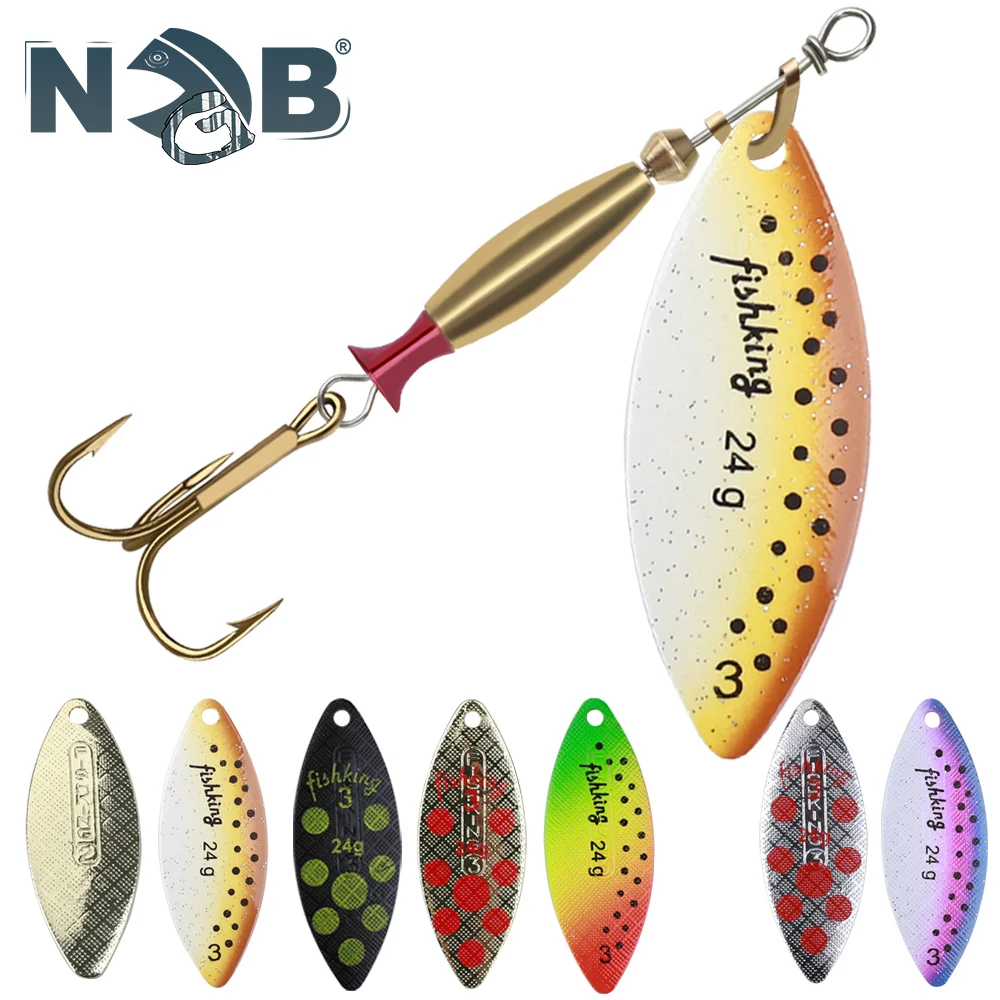 NGB Spinner Köder 18g-24g Angeln Köder Löffel Salzwasser Köder Zubehör Drillinge Metall Harter Köder Wobbler angelgerät