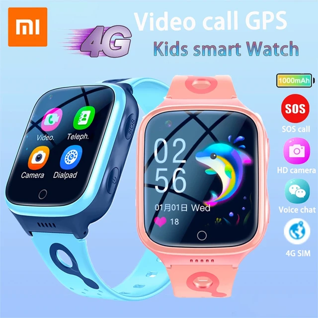 Niños Niños Niña Reloj telefónico impermeable reloj inteligente con cámara  Sos Gps Tracker Reloj de pulsera multifuncional
