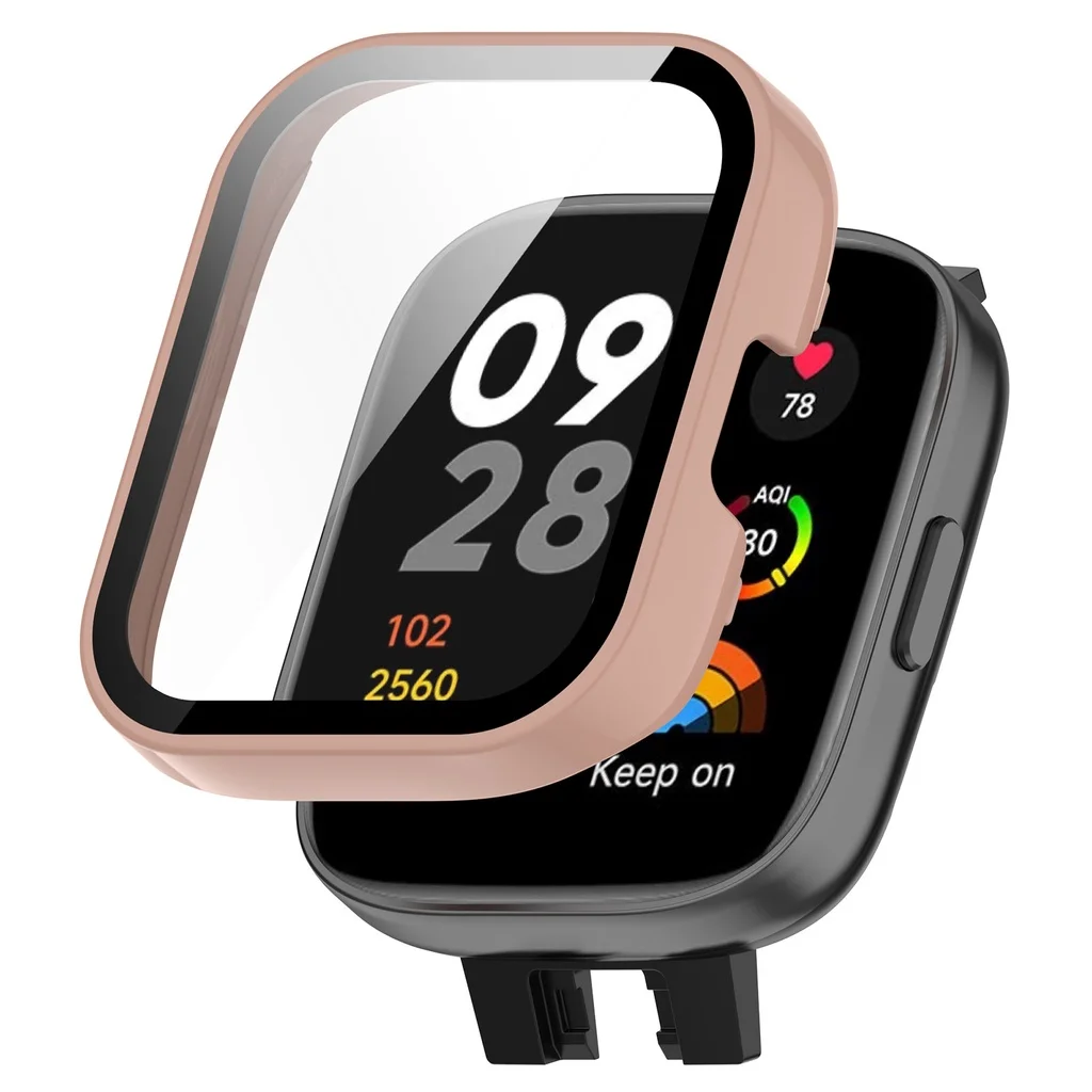 Hard PC Case Tempered Glass Screen Protector Protective Cover for Redmi watch 2 lite / Mi Watch Lite 1 2