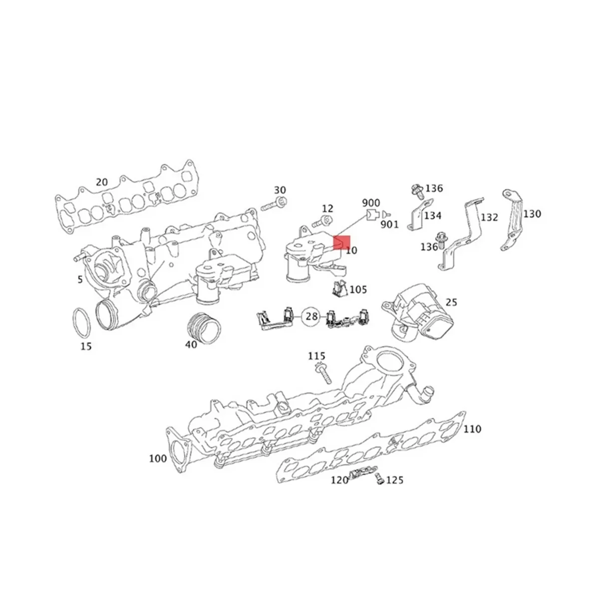 Intake Manifold Servomotor Shutoff Motor Intake Valve for Mercedes W211 S211 A209 W639 C219 W164 6421500494 6421500194