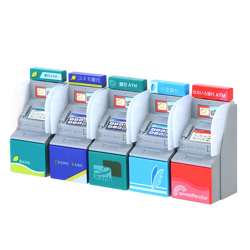 1:12 Dollhouse Miniature Simulation ATM Cash Dispenser Model Accessories Toys for Doll House Decoration 2