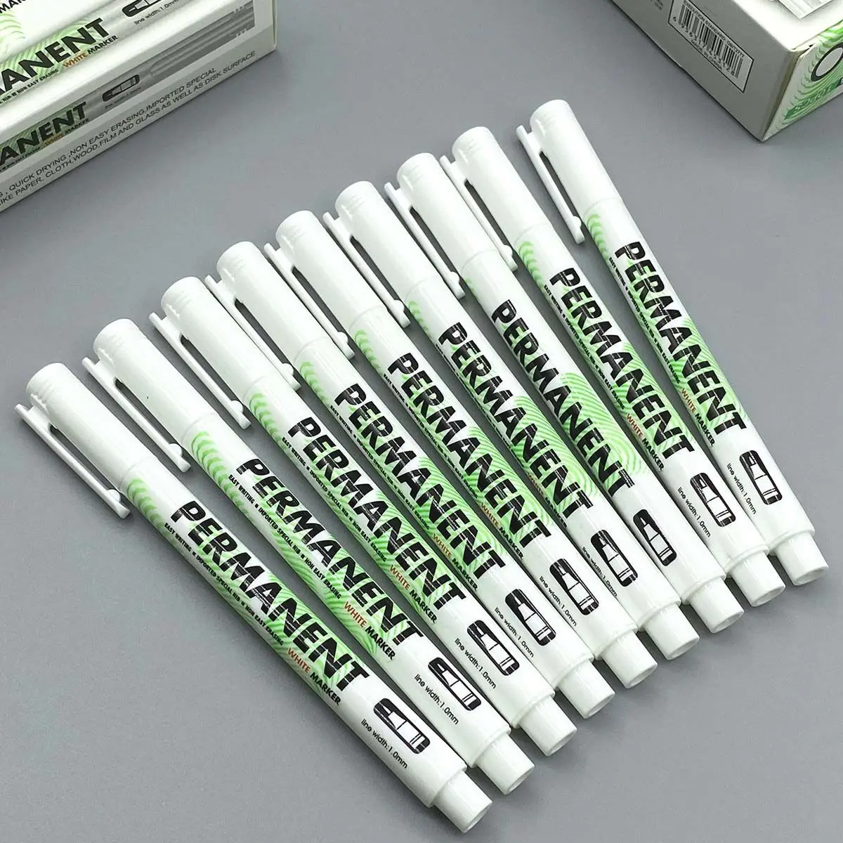 White Marker Pen Gold Silver Oily Waterproof Plastic Gel Pen for Writing Drawing White DIY Album Graffiti Pens Stationery permanent marker pen white marker pens marker pens permanent marker permanent markers markers pen 2pcs