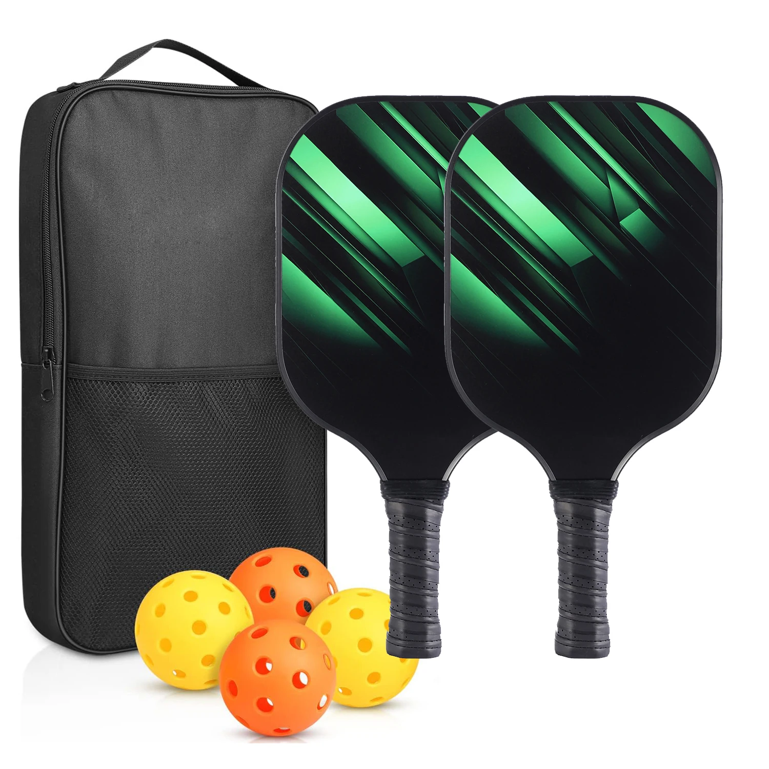Pickleball Paddles Set-USAPA Approved Carbon Fiber Pickleball Set of 2 Rackets 4 Balls Beach Sports Tennis Outdoor Racquet