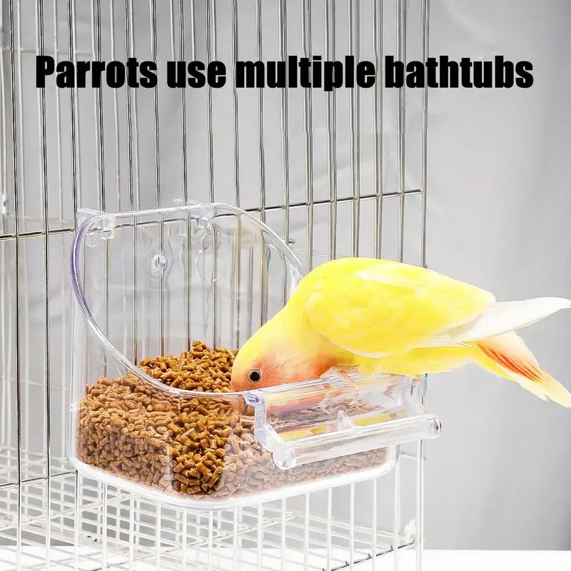 Hanging Parrot Bathtub Shower Box Pool Toys Bird Cage Accessories For Cockatiel Parrots Small Birds Budgies Pet Supplies