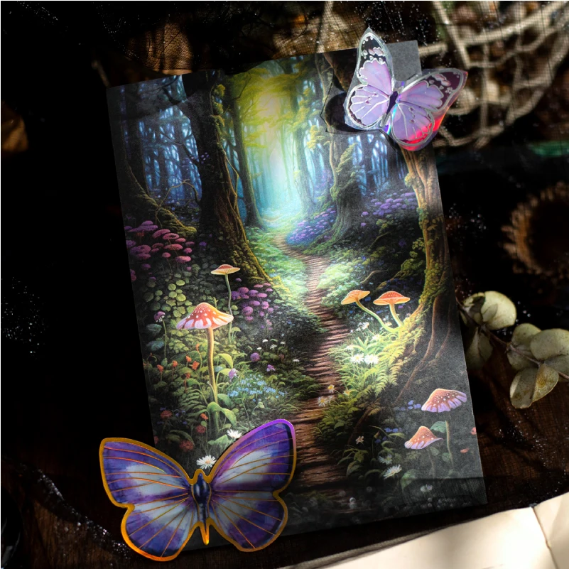 Retro Magic Forest Materials Paper 30pcs/pack Decorative Diy Diary Album material junk journal Scrapbooking supplies