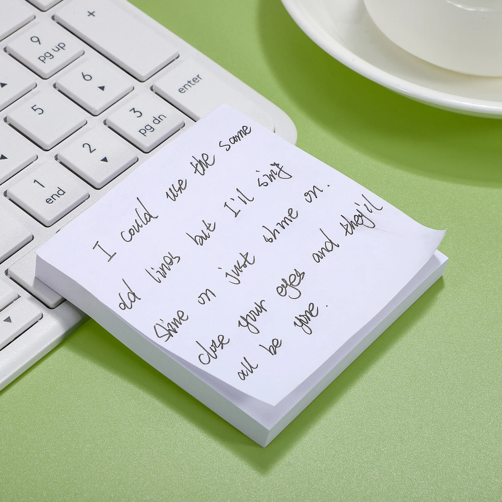 3 Pcs Student Stationery White Sticky Notes Notepad Blank Schedule Planning Paper Square Self Pads 2