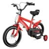 14inch Children's Bicycle with Training Wheel for 2-5 Year-Old Boys and Girls, Height Adjustable Kids Bike White/Yellow/Red/Blue