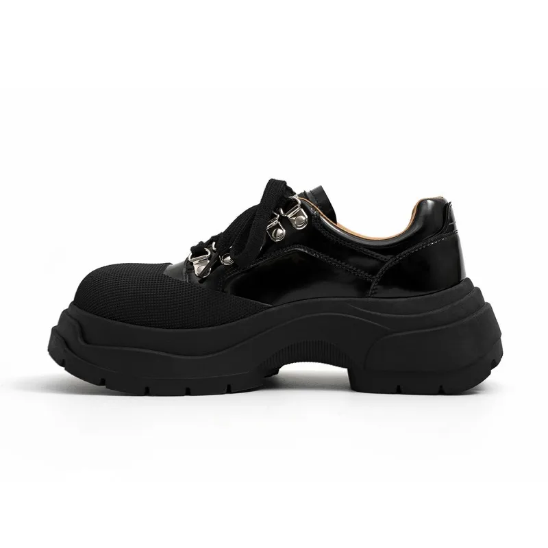 Leisure Sports Shoes 2024 Spring New Women's Sweet Cool Songcake Lace Up Single Shoes Comfort Trend Design