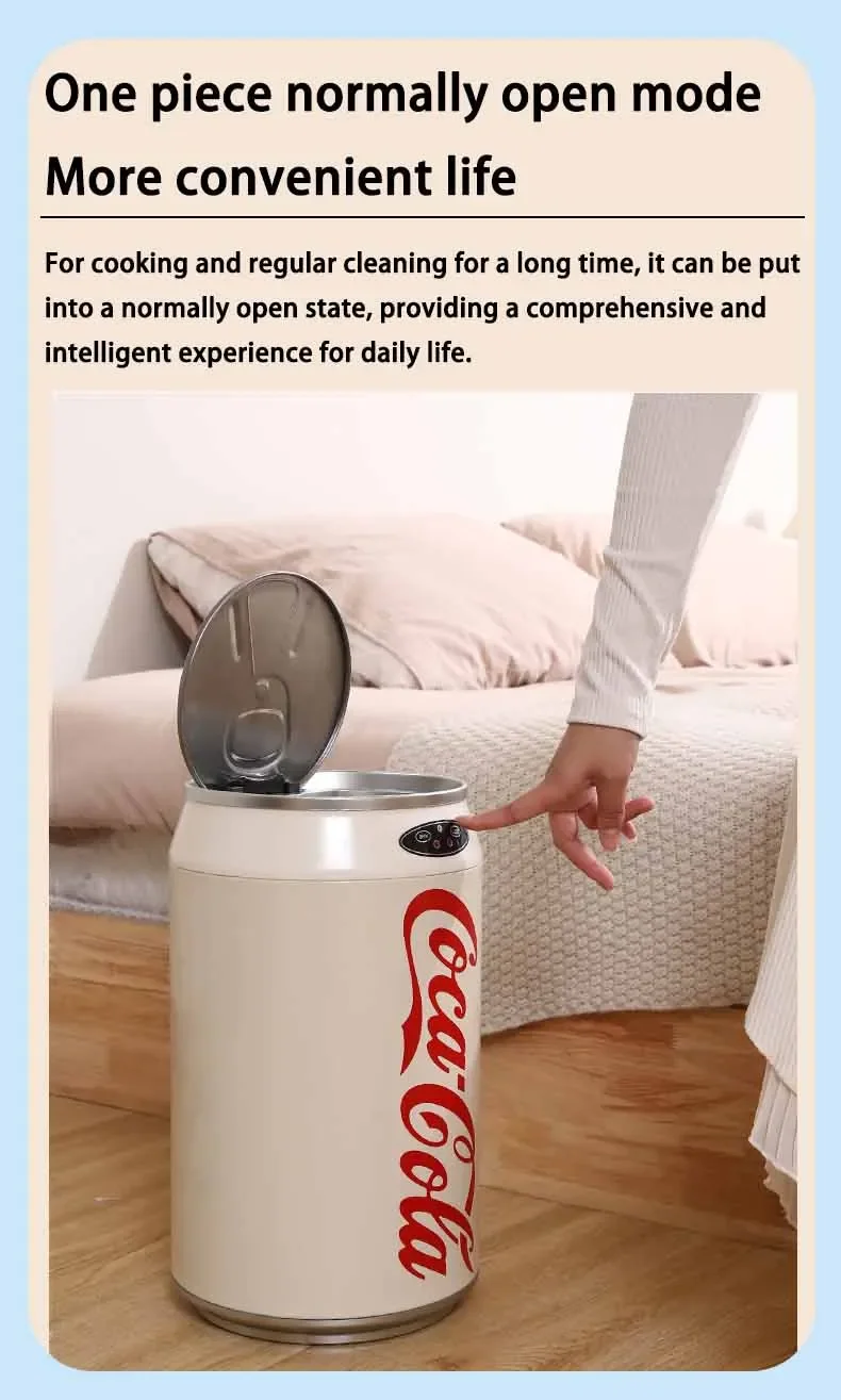 Smart Kitchen Waste Bins Creative Automatic Induction Opening Lid Trash Can Living Room Bedroom Cleaning Tools Accessories
