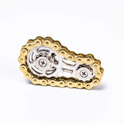 Flywheel Fingertip Gyro Metal Fidget Spinner for Stress Relief and Relaxation (Golden)