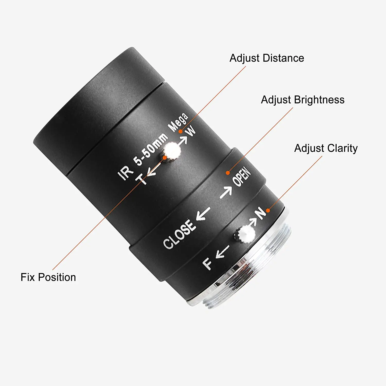 Camera Lens Megapixel Fixed Iris HD CCTV Camera Lens 2.8-12mm Varifocal HD Security Camera Lens Manual Zoom & Focus M12 /CS Mount