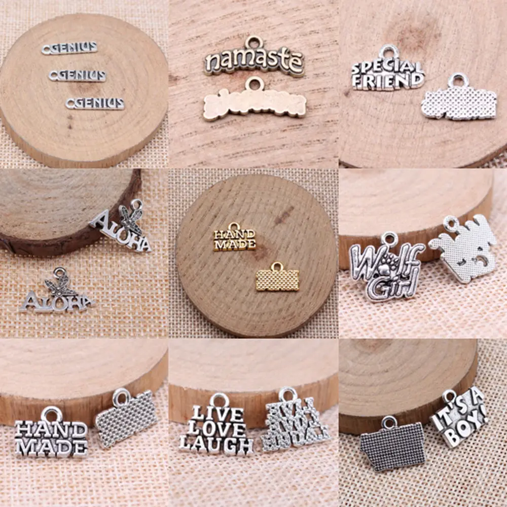 

Hand Made Plate Charms For Jewelry Making Accessories For Women Lot