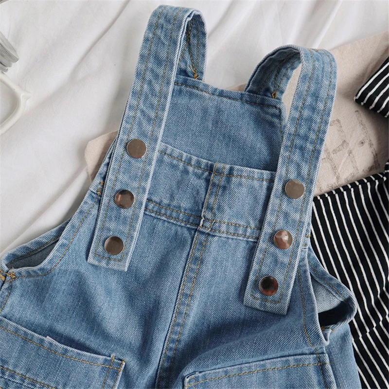 Kids Outfits Summer Kids Boys Girls Cowboy Braces Rompers Infant Baby Denim Bib Shorts Casual Suspender Jeans Shorts Pants