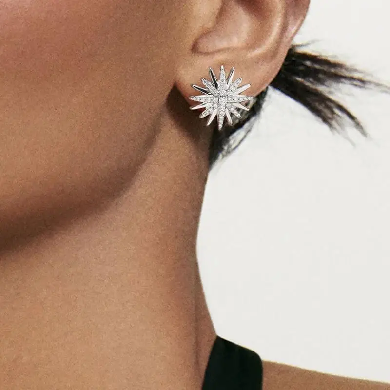 HSC 2023 DY Classic Lady's 14-carat Gold-Plated Silver Earrings