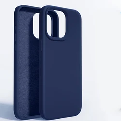 Premium Liquid Silicone Shockproof Phone Case - Luxury Soft Cover - SE 2020 OR SE3 (Navy Blue)