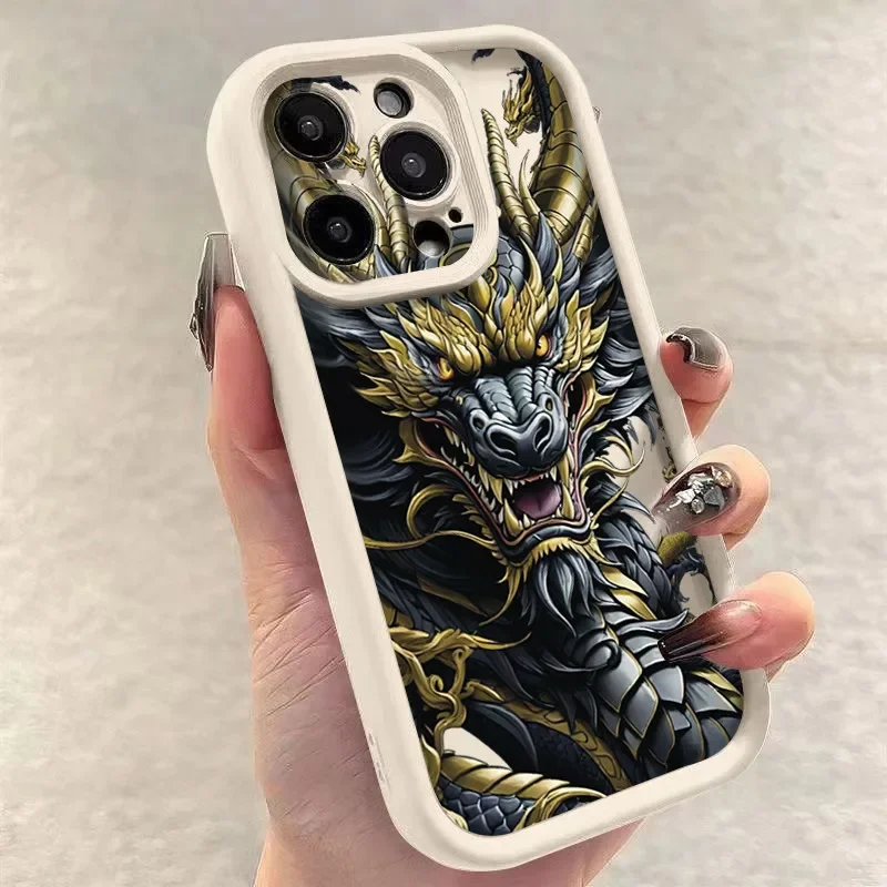 Loong Dragon Totem Matte Protective Phone Case