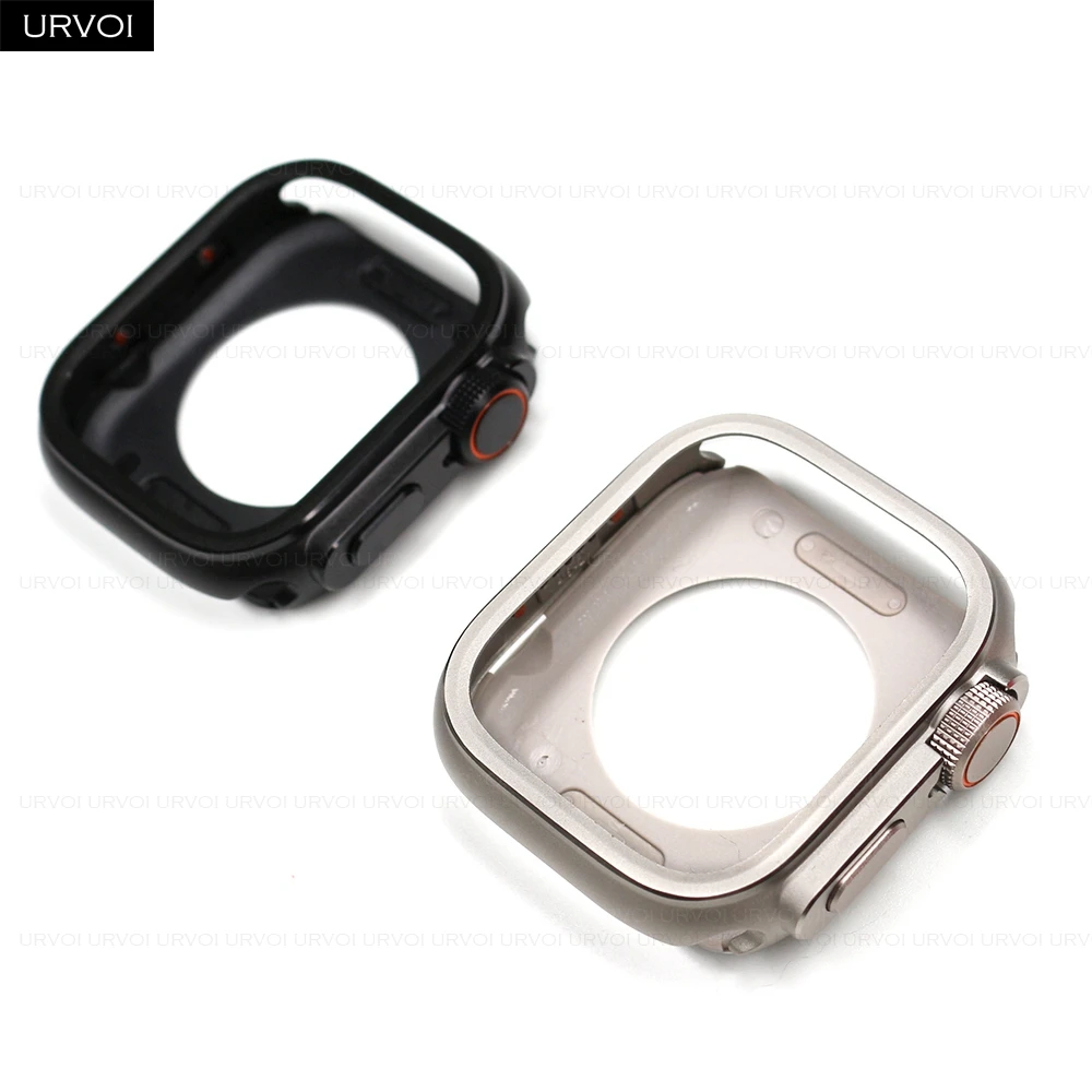 URVOI Black Metal Hard Bumper Case