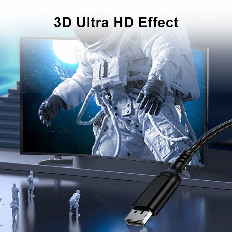 Ultra High-Speed DisplayPort Cable – 16K Display Resolution, 8K at 240Hz, 4K at 144Hz, Multiple Lengths Available, Perfect for Gaming and Entertainment