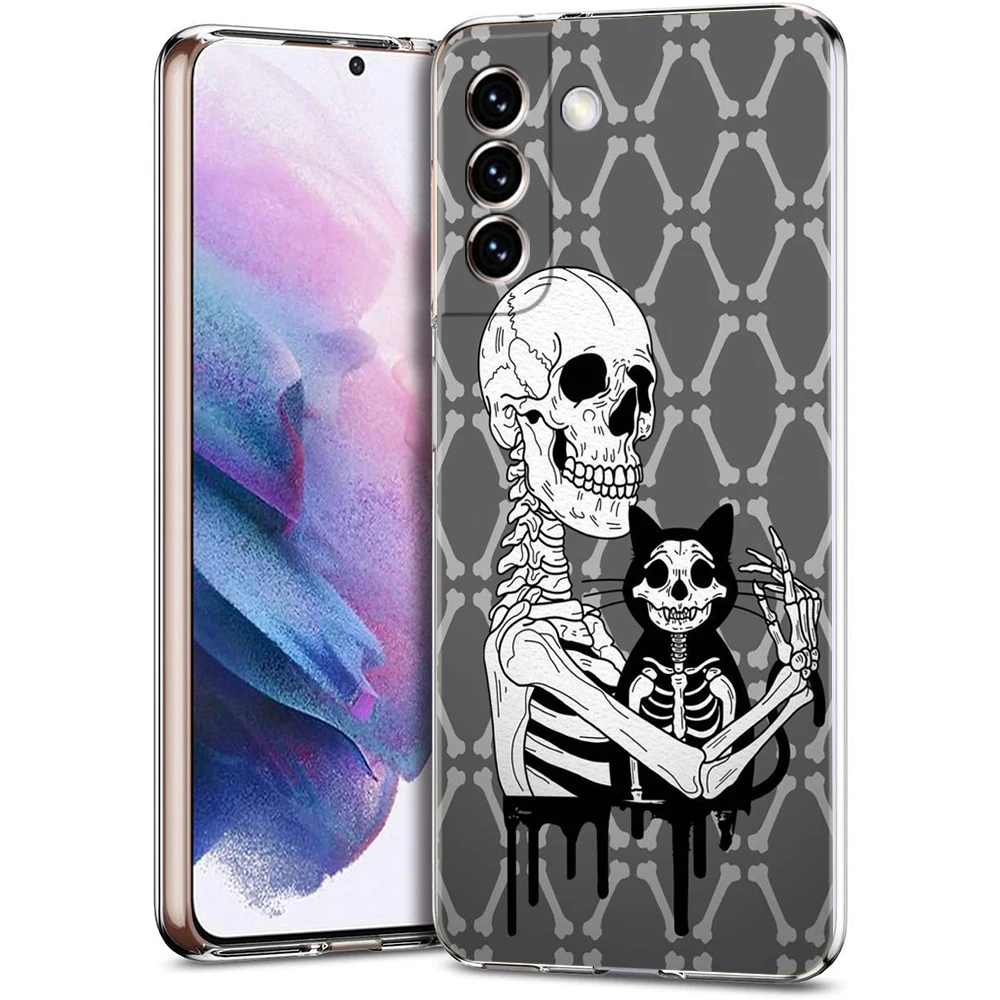 Red Love Skeleton Diagram Transparent Phone Case