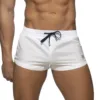 Male Spring Summer Ultra Shorts Solid Color Elastic Waist Drawstring Comfort Mini Shorts Men Beach Wear Shorts Ropa Hombre 1