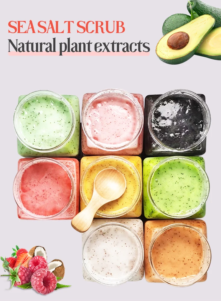 Strawberry Body Scrub 500g Moisturizing Oil Control Cleans Soften Chicken Skin Keratin Friction Mud Scrub Care Products