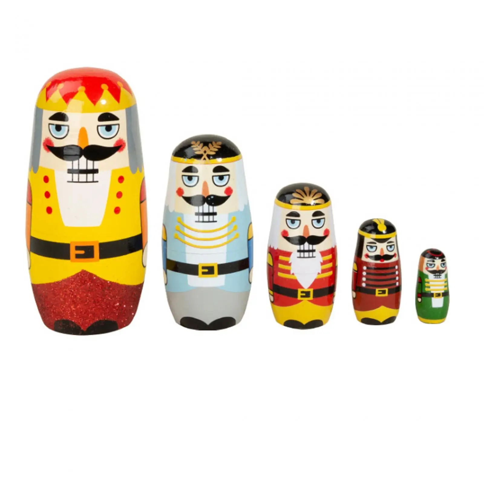 

5 Pieces Nutcracker Children Toys Traditional Russian Soldiers Ornaments