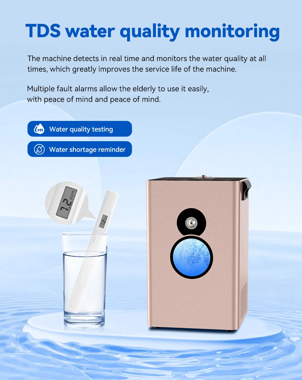 SUYZEKO Oxyhydrogen-Generator 450ml Molekularer Wasserstoff-Inhalationsgerät Generator Wodoru H2 Inlaer Therapiegerät Wasserfilter – Detail 11
